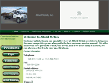Tablet Screenshot of alfordmetals.com